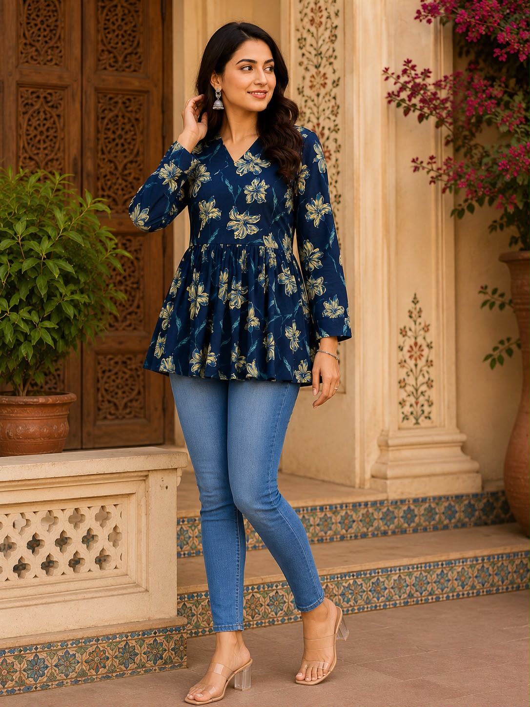 Midnight Lily Peplum